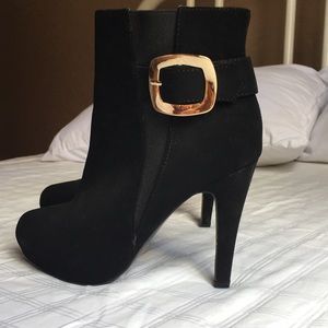 Ankle high closed toe heels